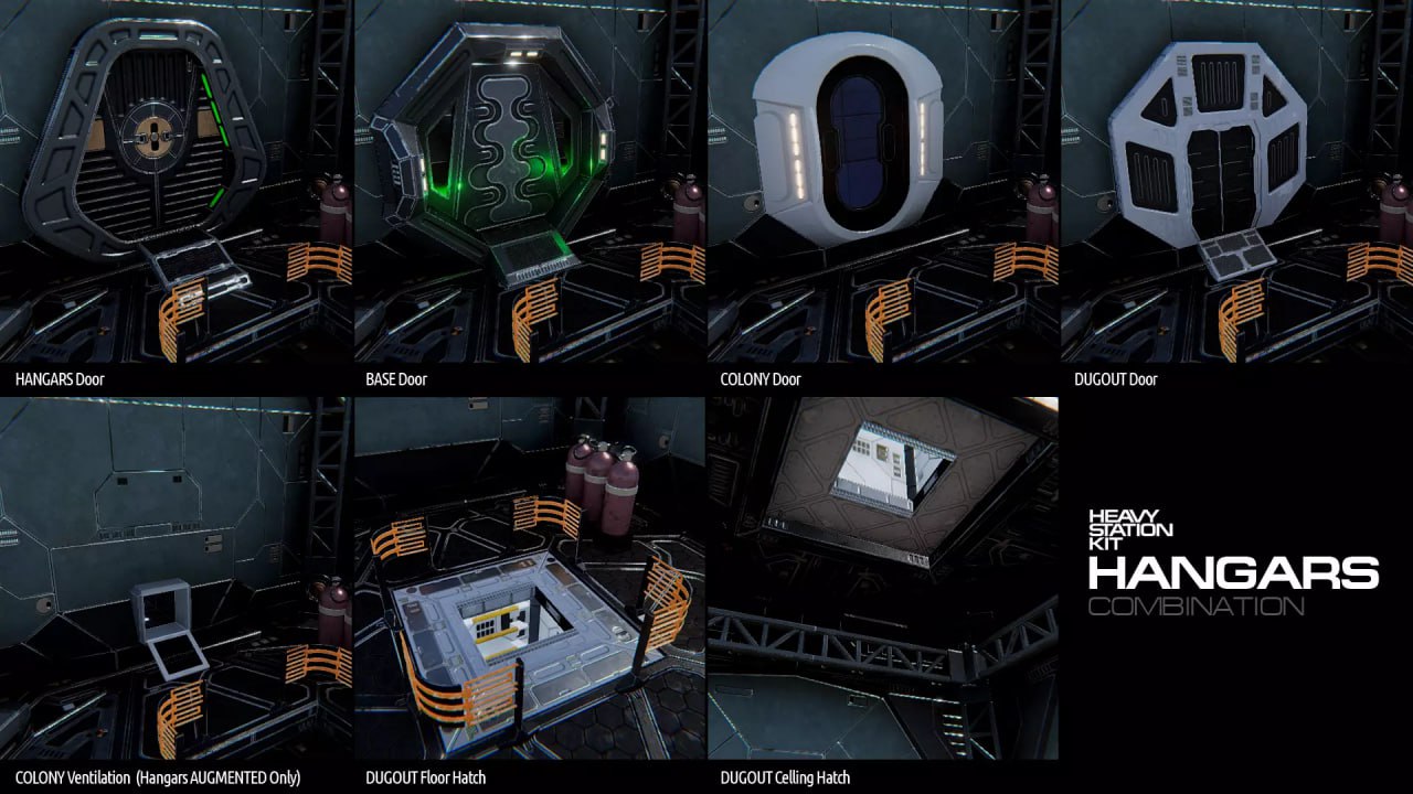 Sci-Fi Heavy Station Kit hangars📱 - изображение 3